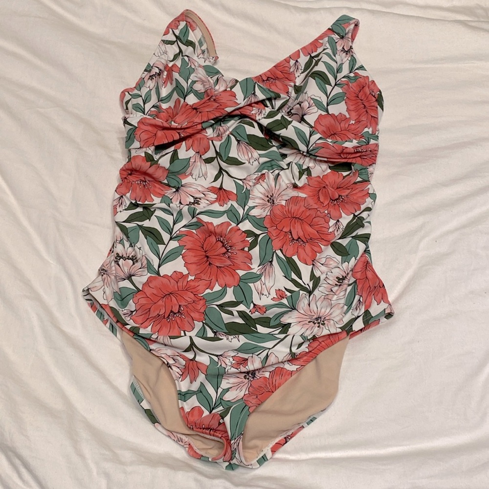 Kona Sol Floral one piece swimsuit